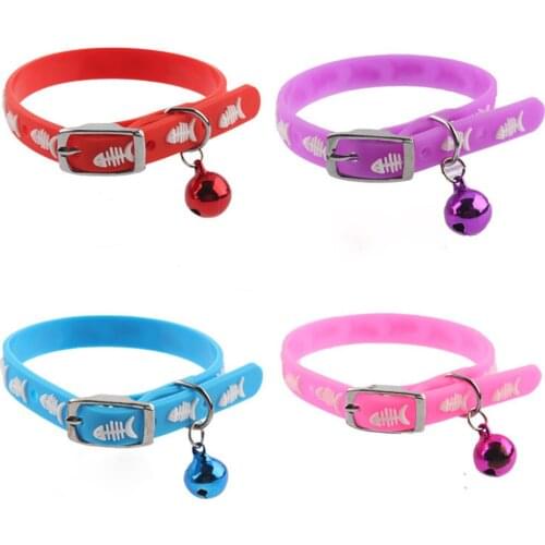 Pet Cat Collar With Bell Breakaway Fashion Adjustable Kitten Cat Collar Neck Strap Cat Accessories Pet Supplies