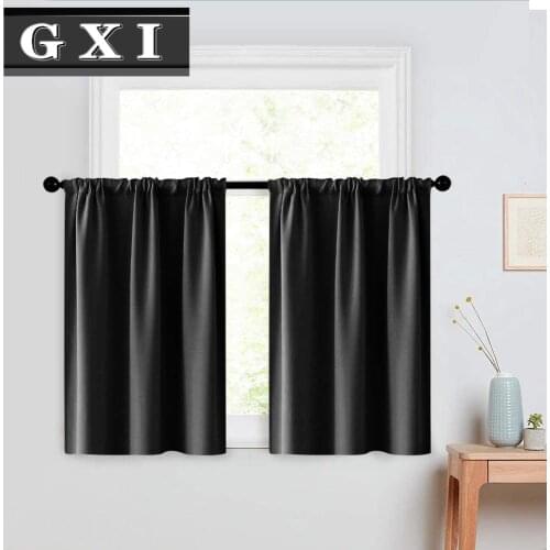 Blackout Curtains Valance for Living Room Kitchen Bay Window Bedroom Partition Thermal Insulated Darkening Short Curtain WP092-3