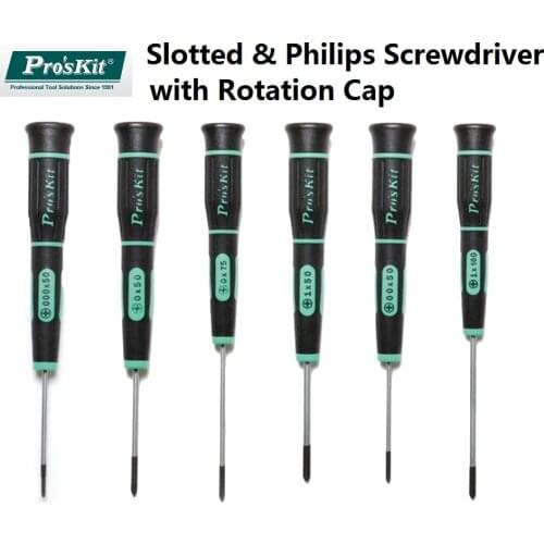 ProsKit Precision Slotted Philips Screwdriver with rotation cap Free Choices Kit for Cell Phone PSP Camera Computer DIY repair