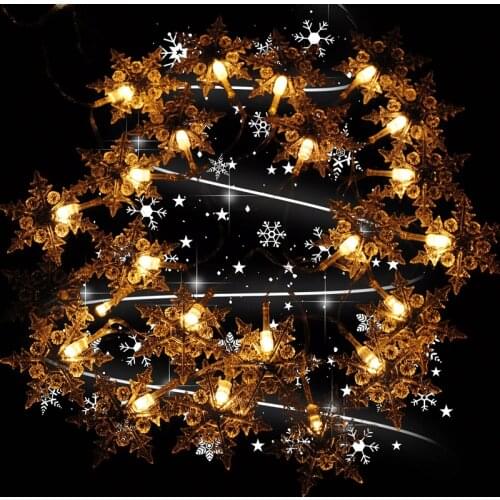 9 Colors 10m 80 Snowflake Battery LED Christmas Lights Navidad Natal String Fairy Wedding Decoration Lights Luminaria Casamento