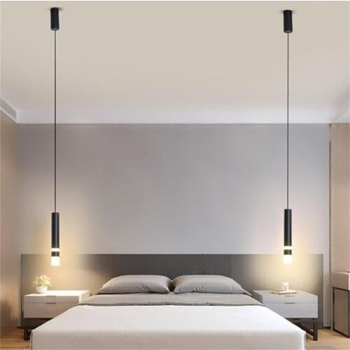 Modern Long Cable Pendant Lamps for Bedside Living Room Foyer Lighting Nordic LED Ceiling Hanging Pendant Lamp Warm White Light