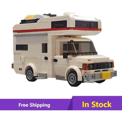 MOCClassic Motorhome Transits-MK2-Camper DIY Building Blocks Creative Assembled Model High-Tech Car Childrens Toy Holiday Gift