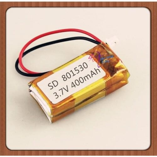 XH2.54 3.7V 400mAh lithium polymer battery 801530 Bluetooth micro battery 401530x2