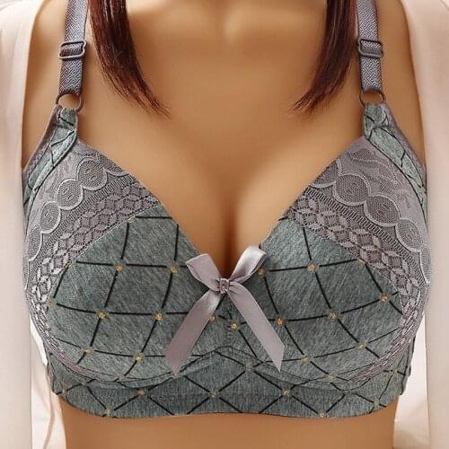 Push Up Bra for Women Plus Size Bras Underwear Wireless Soft Seamless Brassiere Large Cup Bralette Cotton Comfortable Lingerie