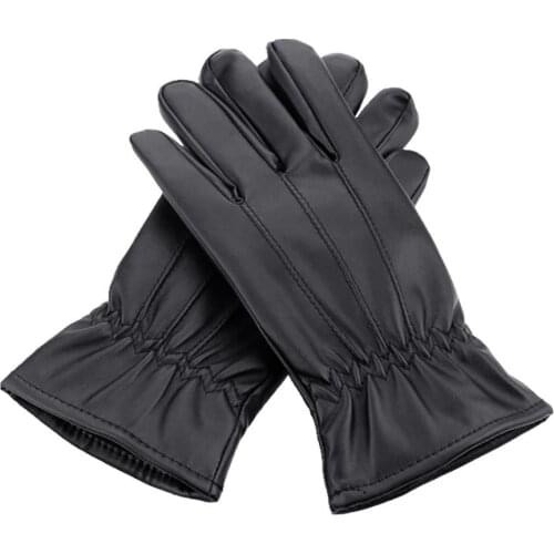 1 Pair Anti-slip Motorcycle Riding Winter Warm Touch Screen Full Finger Gloves
