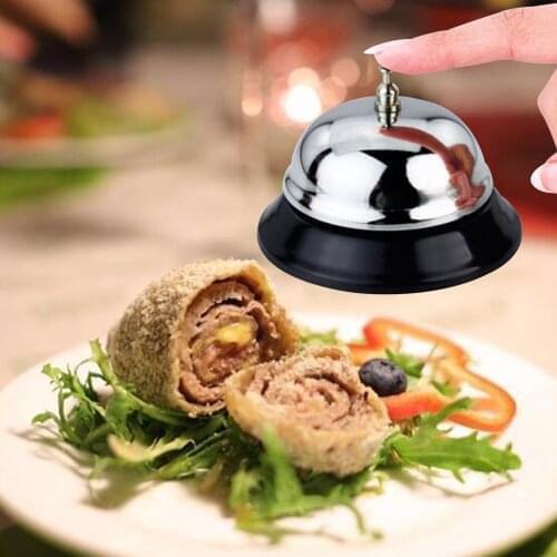 1pc Small Bell Bar Counter Silver Bell Desk Kitchen Counter Restaurant Pass Kitchen Bell Ring Service Reception Hotel Dish