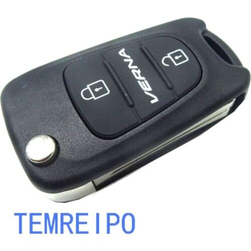 5pcs/lot 3 button Remote key shell fits for Hyundai Verna blank Fob replacement key case for car auto parts