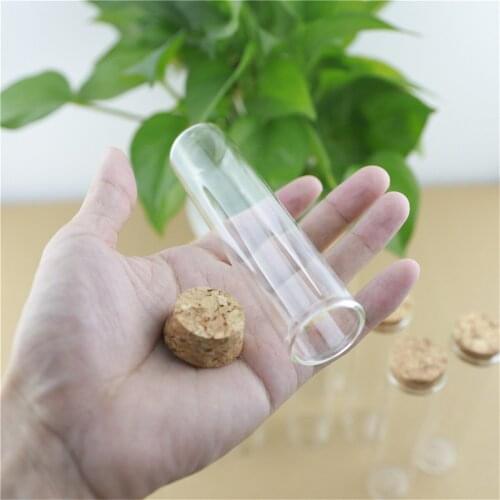 12 Pieces 30*120mm 60ml Small Cork Glass Bottle Stopper Glass Jar Test Tube Spice Bottles Container Vials Tiny glass Bottles