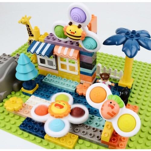 3PCS Kids Flower Spinners Child Funny Bath Toys Sensory Hand Spinners Bathing Sensory Hand Toy Rattle For Children Gift