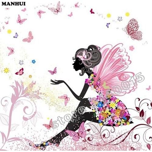 5D Diy Diamond Embroidery DIY Diamond Painting Flower Fairy Picture Diamond Painting Cross Stitch Home Decoration ABC273