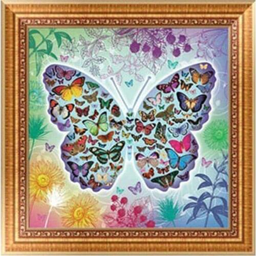 Full Square Round Drill 5D DIY Diamond Painting BUTTERFLY 3D Embroidery Cross Stitch Arts Diamond Painting Craft Decor 2