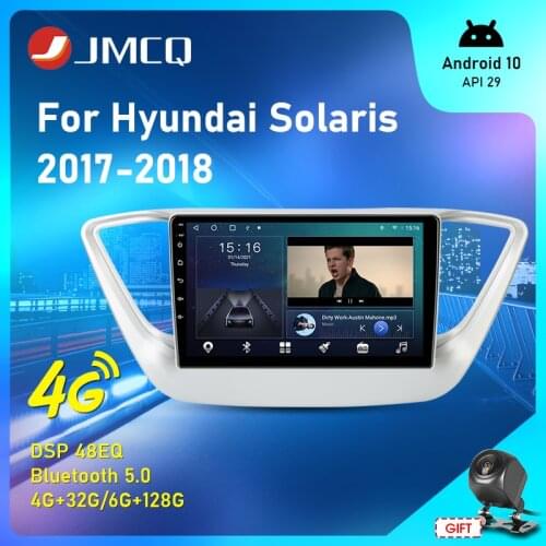 JMCQ 4G+32G 2Din Android 10 For Hyundai Solaris 2 Verna 2017 2018 Car Radio Multimedia Video Player Stereo Navigation GPS WIFI