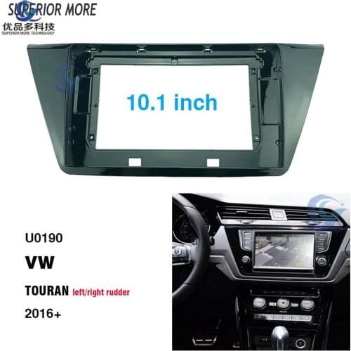 2 Din 10.1 inch car radio Fascias for VW Touran 2016 Dashboard Frame Installation dvd gps mp5 android Multimedia player