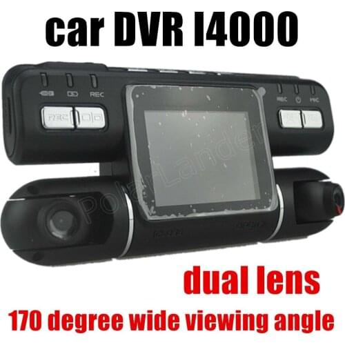 I4000 New Style Car DVR camera camcorder video Recorder Allwinner A20 170 Degree Wide Angle Dual Lens HD G-Sensor