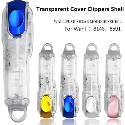 Cordless Hair Clipper Transparent Shell Kit Gold Button Upper And Lower Cover Set DIY Hair Trimmer For Wahl 8591/8148/8504 G1020