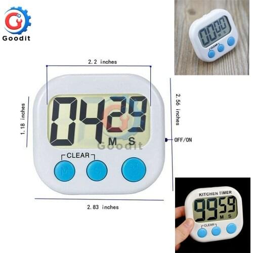 Large LCD Digital Kitchen Cooking Timer Count-Down Up Alarm Clock Loud Magnetic with Stand Kitchen Timer Practical Cooking Timer