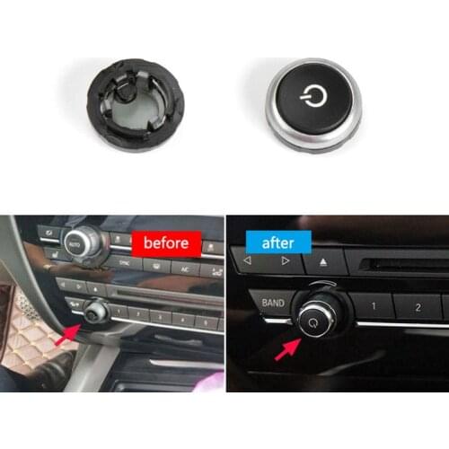 For BMW F10 F11 F01 F02 F07 F15 F16 X5 X6 5/7 Series Radio Switch Volume Knob CD Machine Switch Button Cover Car Accessories