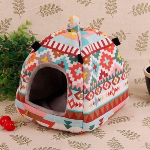 Pet Hamster Tent Winter Warm Sugar Glider Hammock Cage Sleeping Bed Small Animal Guinea Pig House Habitat Nest Cube Hide Cave