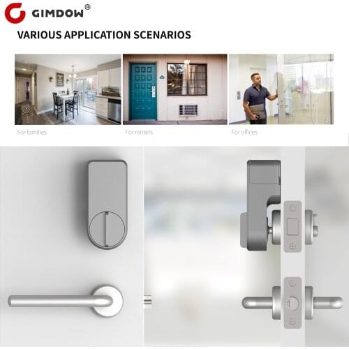 GIMDOW Smart Lock Tuya Digital Password Bluetooth Intelligent Sticker Installation Smart APP Open Door