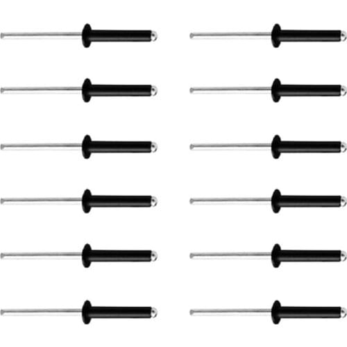 HOT Aluminum Rivet Blind Hole Flange Rivet Dome Head Open End-Black