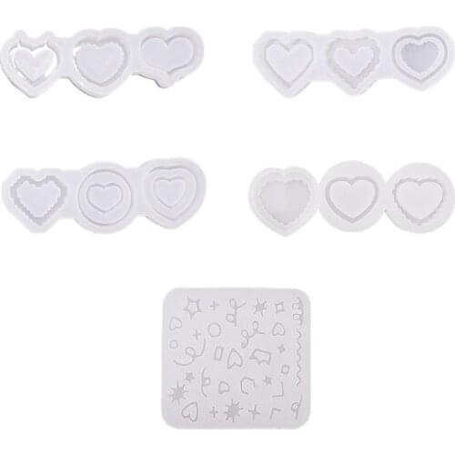 Love Creative Quicksand Mold for Making Delicate Keychain Pendants Crafts Ornaments for Decoration Non-toxic Safe