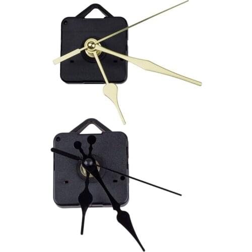 Quartz Clock Movement Mechanism Gold Hands DIY Repair Parts Kit & Clock Movement Mechanism With Black Hour Minute Second Hand DI