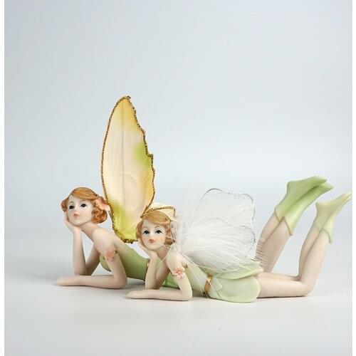 Desktop Decor Flower Fairy Shaped Artware Resin Statue Decorative Tools Home Decorations for Study Room Bedroom