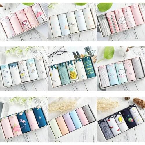 Lingerie Seamless New Panties Women Sexy Cotton Womens Womens Briefs Comfort 5Pieces Female Underwear Girls Intimates