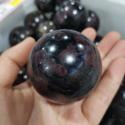 About 4.5cm Nice Natural Astrophyllite Garnt Sphere Quartz Balls Crystal Gemstones Meditation Reiki Healing Chakra For Decor