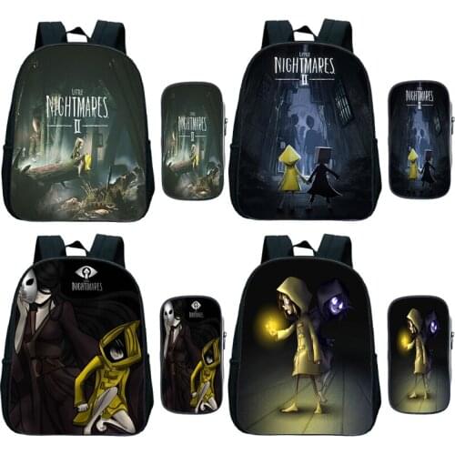 Mochila Little Nightmares 2 Kindergarten Backpack Pencil Case 2pcs Set Primary School Bag Bookbag Toddler Back To School Gift