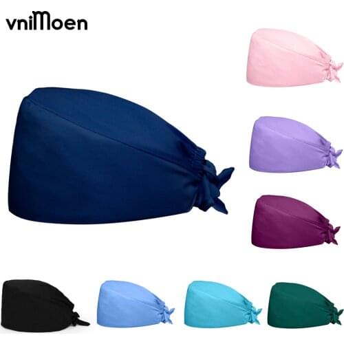 Pure color series scrubs caps gorro enfermera Nursing Unisex adjustable size hat wholesale Unisex gorro enfermera