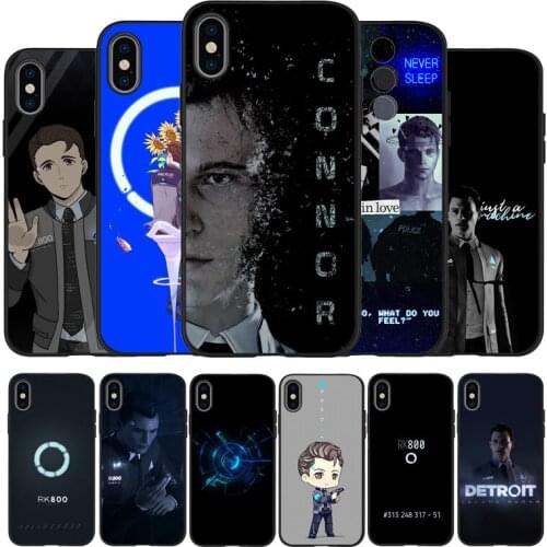 Detroit Become Human RK800 Black TPU Silicone Soft Phone Case For iPhone 11 12 Pro X XR XS MAX 5 6 7 8 Plus SE 2020