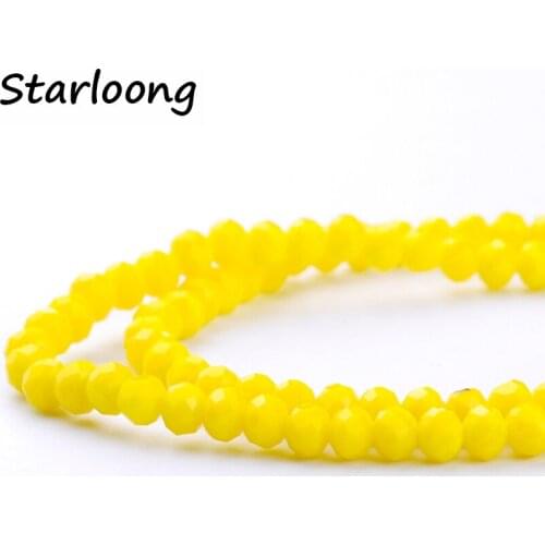 148pcs/lot 4mm Wholesale Rondelle Faceted Crystal Porcelain Glass Ball Loose Spacer Beads for DIY jewelry making