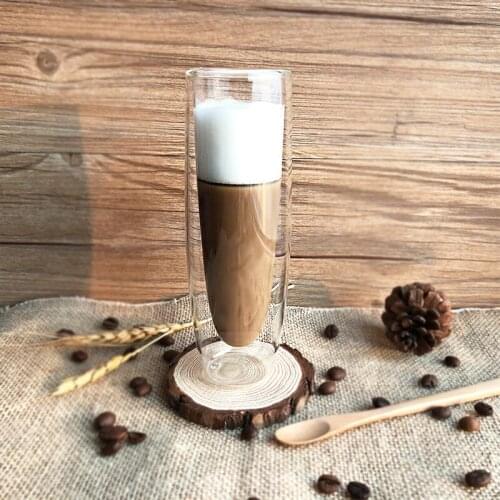 Heat-Resistant Double-Layer Glass Creative Champagne Glass High-End Red Wine Glass New Transparent Water Cup