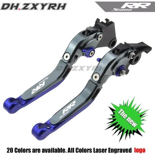 Brake Clutch Lever for BMW S1000RR 2010-2018/ HP4 2012-2015 Black Folding Extendable Adjustable Motorcycle Logo S1000 RR