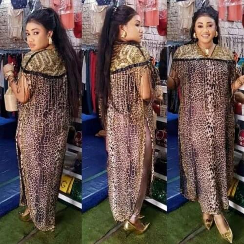 Matching Pant Sets 2021 New Fashion Suit V-Neck Tassel Sequins Short Sleeve Dress And Elastic Waist Flared Leggings Pants