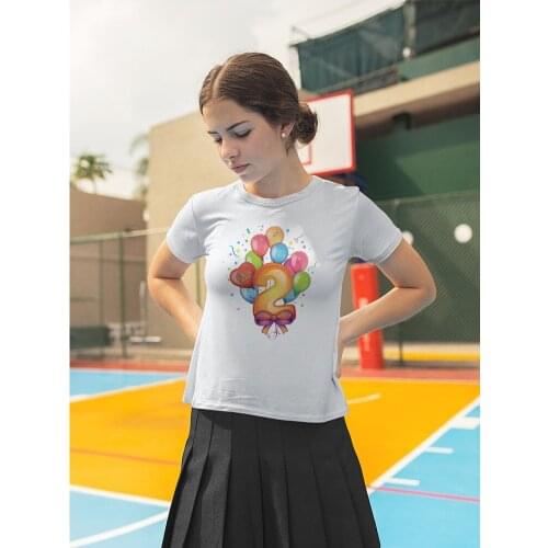 Balloon 1-9 Women T Shirt Cute Cartoon Printed Short Sleeve Kawaii 2 Letter Priend Versatile Wonderful Balloon Fashion T-shirt