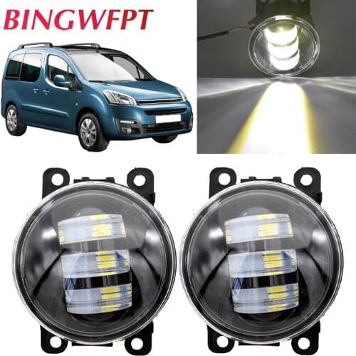 2pcs/set Fog Lamp Assembly 12V LED High Bright Fog Light For Citroen Berlingo B9 2012-2015 Halogen Light
