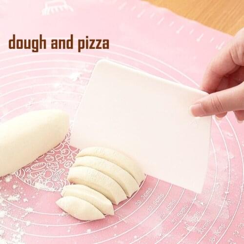 3PCS Kitchen Plastic Trapezoidal Dough Scraper Cutter Pastry Spatulas Butter Scraper Scraper Cake Tools Baking Accessories