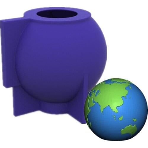 3D Globe Epoxy Resin Mold Candle Plaster Silicone Mould DIY Crafts Desktop Ornaments Casting Tools