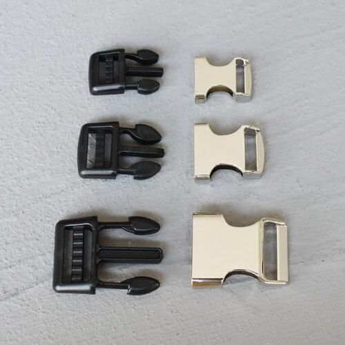 50 Pcs 15/20/25mm Backpack strap Belt Webbing Metal Quick Side Release Buckles Silver Metal D Ring Belt For Bag Luggage Outdoor