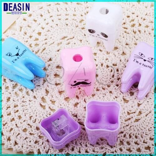 80pcs Lovely Cute Tooth Pencil Sharpener School Kids children Favorite Beautiful stationary dental clinic gift