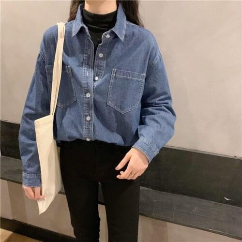 AUFYSO Womens Denim Shirts