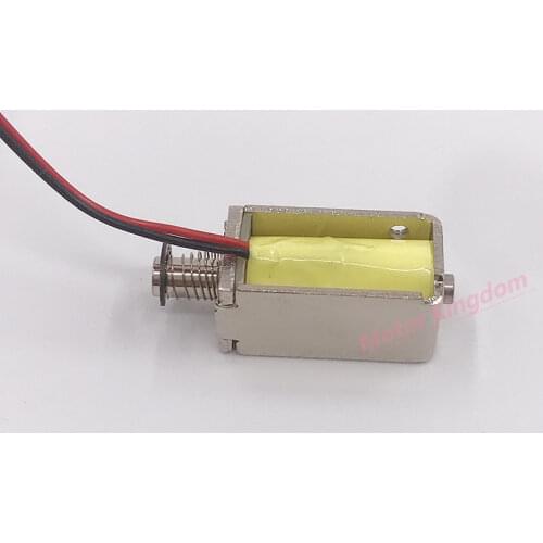 DC3V 5V 6V 12V 10mm*11mm Micro mini Block Solenoid Electromagnet Through push-pull solenoid Stroke 4mm