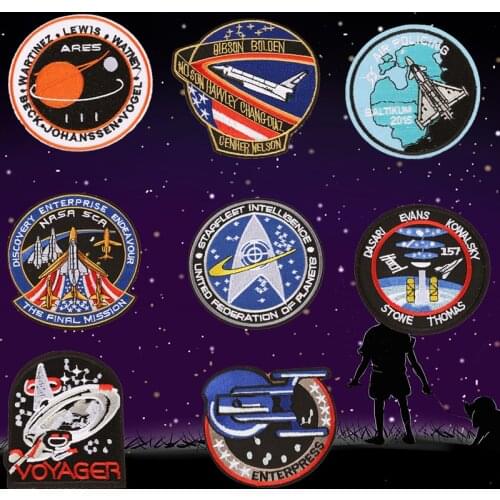 Pulaqi Pilot Astronaut Space Airship Iron On Badge Mend Decorate Patch Jeans Jackets Bag Shoes Clothes Decoration Applique D