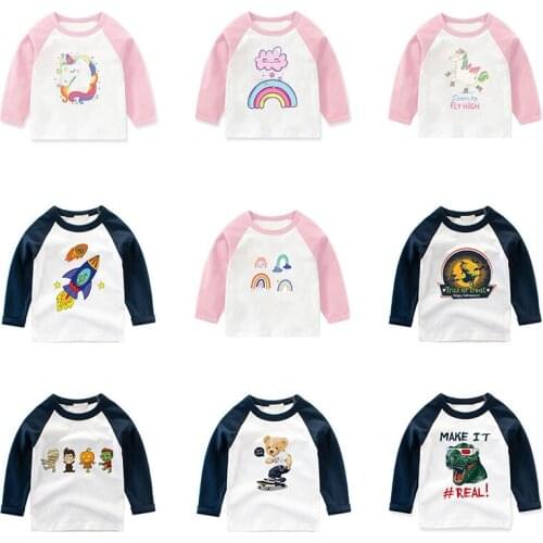 Kids Girl T-Shirt Baby Cotton Tops Cartoon T-shirts Short Sleeve Clothes Children Clothing