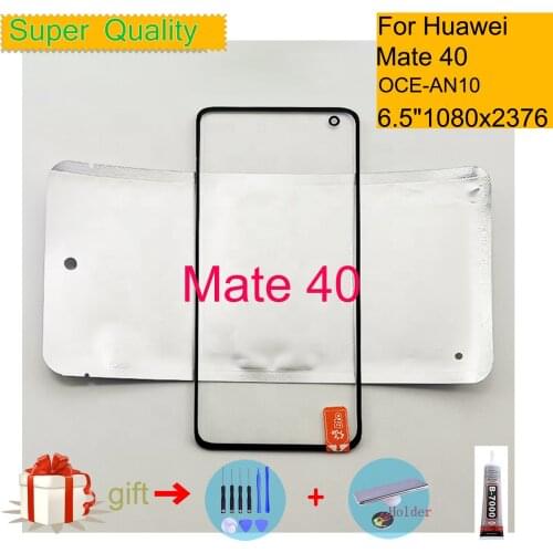 For Huawei Mate 40 OCE-AN10 Touch Screen Panel Front Outer LCD Glass Lens Mate 40 Replacement