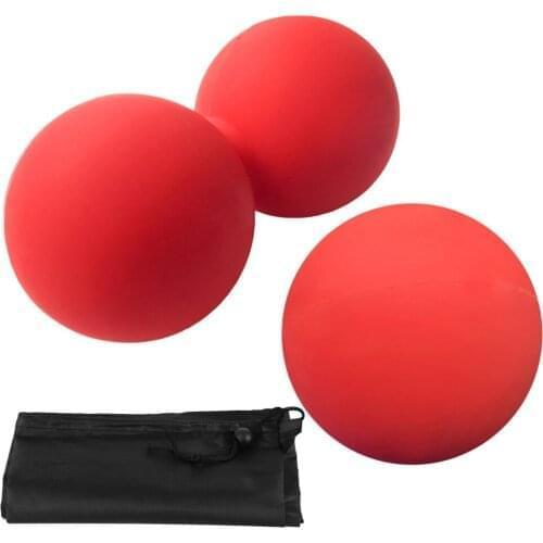 Double Peanut Ball Yoga Fascial Ball Tissue Treatment Muscle Therapy Balls Massage Balls Gym Fitness Exercise Yoga Massage Balls