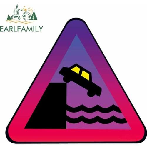EARLFAMILY 13cm x 11.9cm For Edge of Quay Sign Car Graffiti Sticker Car Accessories Decal Vinyl Material Occlusion Scratch