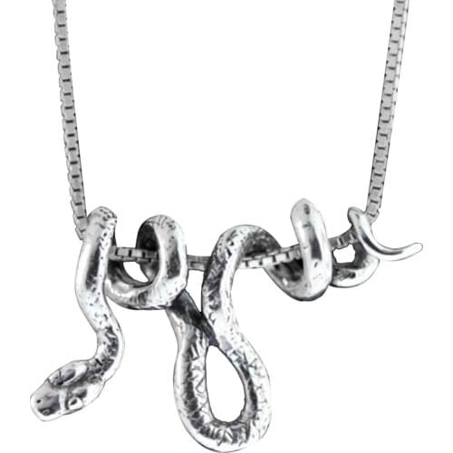 Chinese Zodiac Snake Necklace Women Ancient Winding Snake Necklace For 2021 New Fashion Single Product HSJ88